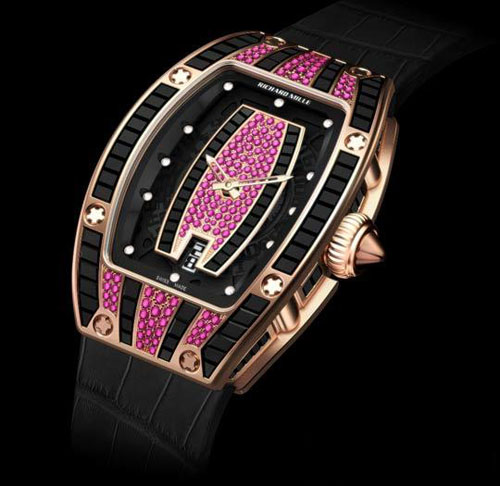 Richard Mille RM 007 Black and Purple Diamond Women Watch Replica